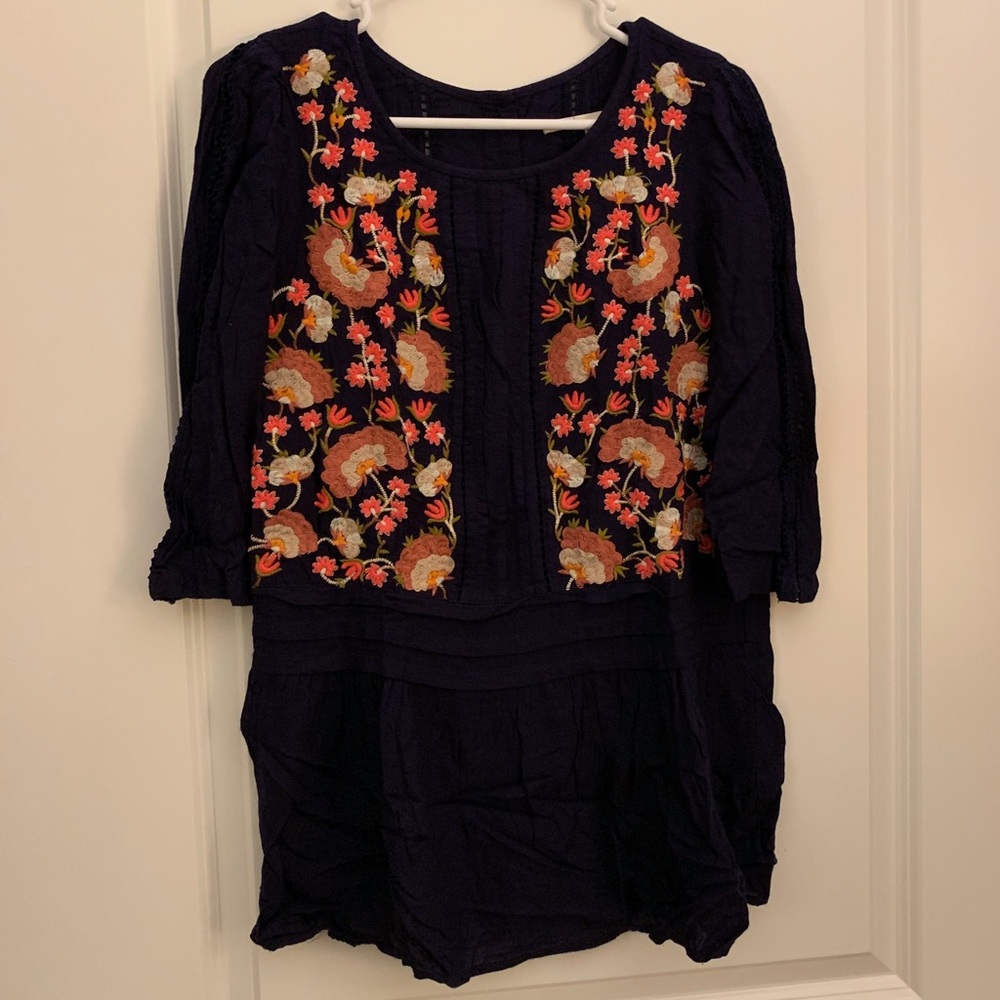 Anthropologie Floreat Floral Embroidered top - Picture 2 of 3